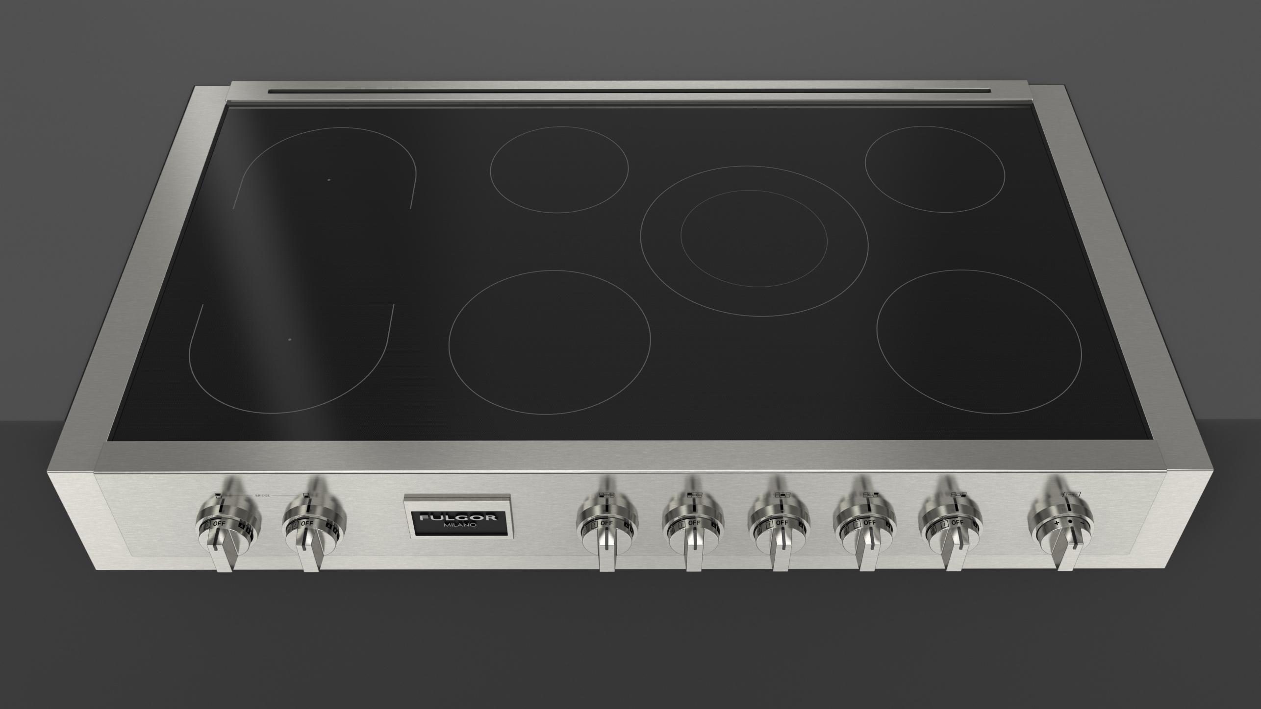 Induction range with store bridge element